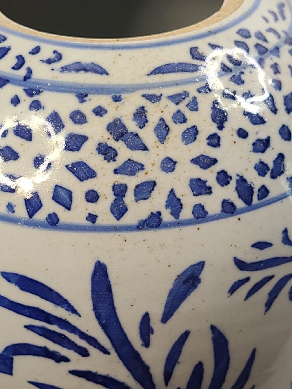 Vintage Chinese Ginger Jar Blue and White Double Happiness Phoenix 11" - Picture 9 of 11